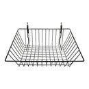 6 Pc Black 15x12x5 Slatwall Gridwall Pegboard Shallow Front Sloping Basket Display Rack Fixture
