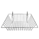 6 PC CHROME 15x12x5 Slatwall Gridwall Pegboard Shallow Front Sloping Basket Display Rack Fixture