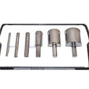 6 Pc Diamond Dust Hole Saw Set Tile Glass Marble Slate Tool 1/4'' to 1-3/8''