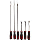 6 PC Door Panel Trim Removal Tool Set Dash Pry Bars U Notch Chrome Prying Bar