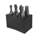 6 PC HSS 2 Flute End Mill Set Single End 3/8'' Shank Size 1/8-1/2''