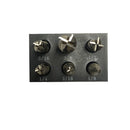 6 PC HSS 4 Flut End Mill Set Single End 3/8'' Shank, Size: 1/8, 3/16,1/4, 5/16, 3/8, & 1/2"