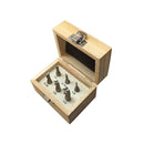 6 pc HSS 4 Flute End Mill Set 1/8"-1/2" x 3/8" Shank High Speed Steel