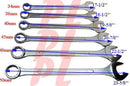 6 PC Jumbo Wrench 34, 38, 40, 45, 48 & 50mm Carbon Steel Mechanics  Metric Set