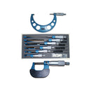 6 PC Micrometer Outside OD 0-6" (0-152mm) 0.0001 Precision 1"-5" Stick