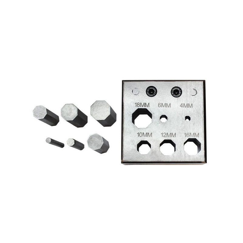 6 PC Octagon Octangle Shaped Disc Cutter Puncher 4mm-18mm Jewelry Metal Punch-END DC