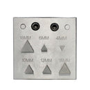 6 PC TRIANGLE Shape Metal Disc Cutter Hole Punch Puncher Goldsmith 4-16mm