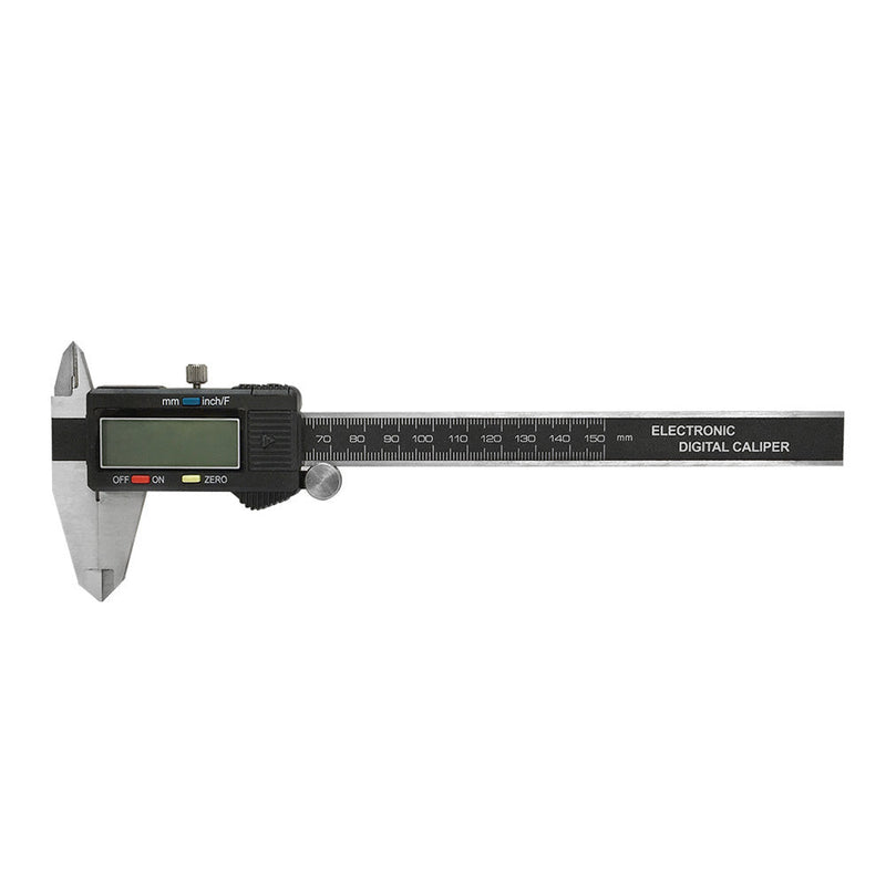 6" 150mm Large LCD Electronic Fraction Fractional Digital Caliper Outside Carbide Jaw