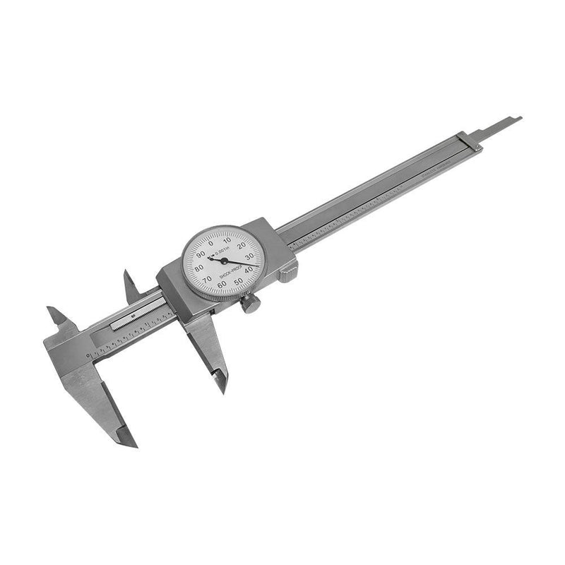 6'' Dial Caliper with Carbide Tipped Jaws .001'' Graduation, Shockproof