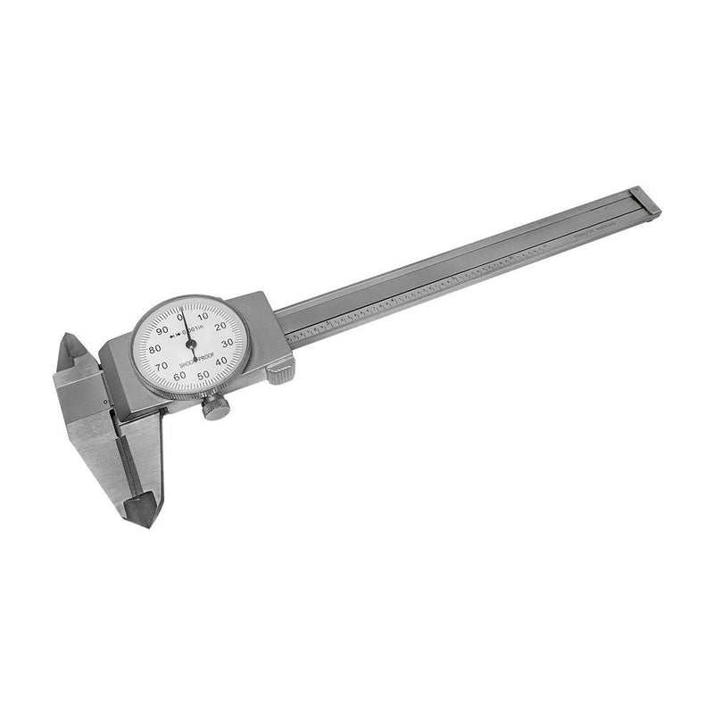 6'' Dial Caliper with Carbide Tipped Jaws .001'' Graduation, Shockproof