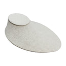 6-1/2'' x 7-1/2'' x 3-1/2'' Soft Linen Covered Flat Necklace Display Chain Holder