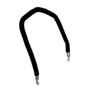 60''(5 Ft) Black Velvet Rope with Hooks Crowd Control Stanchion Rope Barrier