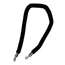 60''(5 Ft) Black Velvet Rope with Hooks Crowd Control Stanchion Rope Barrier