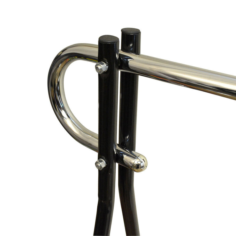 62''L X 19"W X 54"H Single Bar Black Beauty Clothing Rack Display Retail Fixture