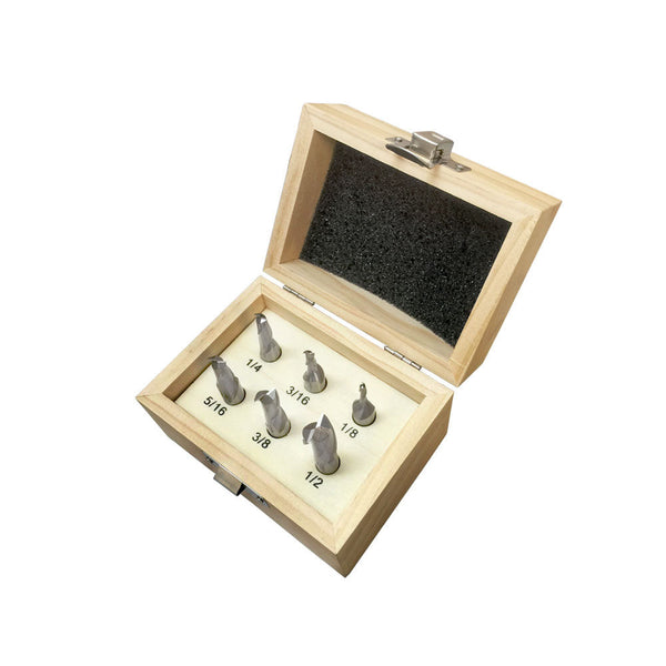 6PC 1/8-1/2'' HSS 2 Flute End Mill Set High Speed Steel Center Cut 3-8 Shank