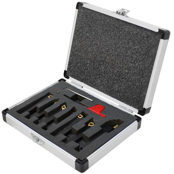 7 Pc 1/4'' Indexable Carbide Turning Tool Set SCLCL SDJCR SWGCR SDNCN MGEHR SER