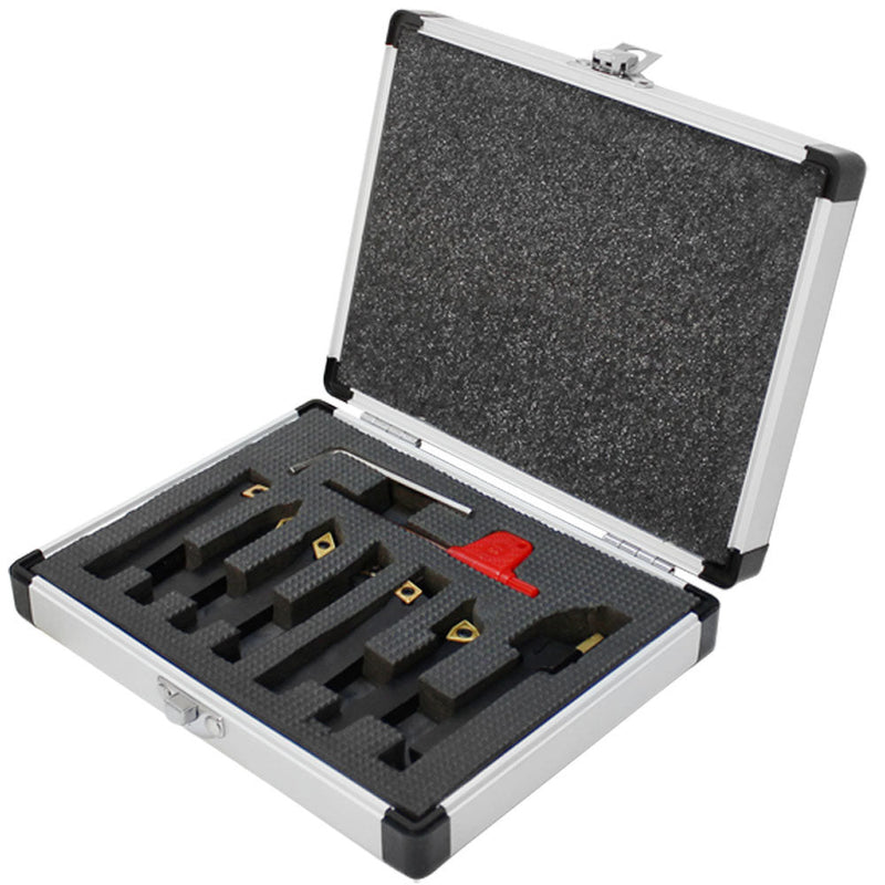 7 Pc 1/4'' Indexable Carbide Turning Tool Set SCLCL SDJCR SWGCR SDNCN MGEHR SER
