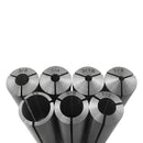 7 Pc 1/8'' - 1/2'' MT3 Round Collet Set 3-8''-16 Drawbar Thread