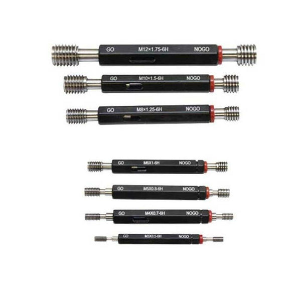 7 PC H6 Metric Thread Plug Gage Set Double End GO & NO GO Set Lot H6 6H