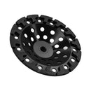 7'' Diamond T Segment 5/8 - 11'' Arbor Concrete Grinder Blade Grinding Cup Wheel Black