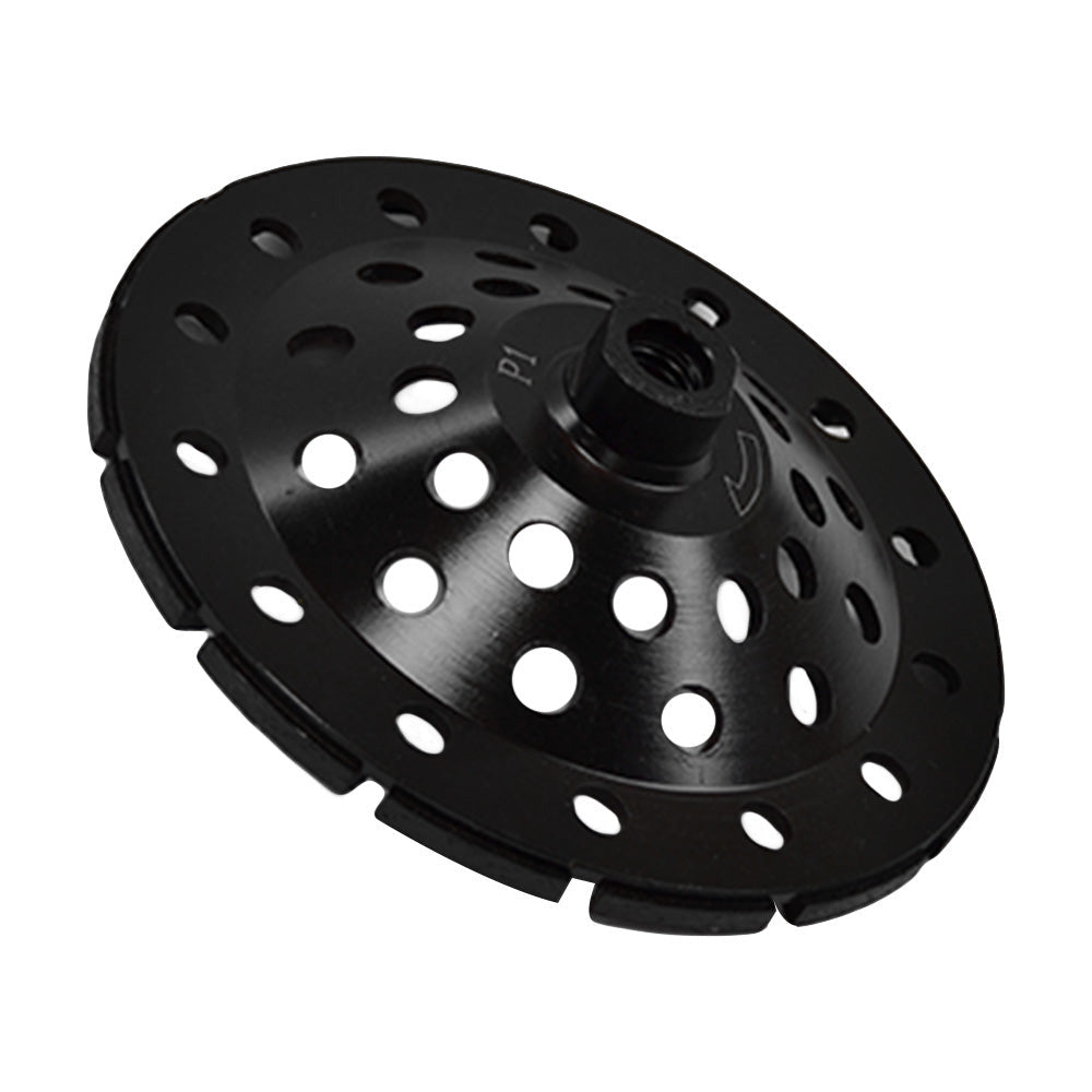 7'' Diamond T Segment 5/8 - 11'' Arbor Concrete Grinder Blade Grinding Cup Wheel Black