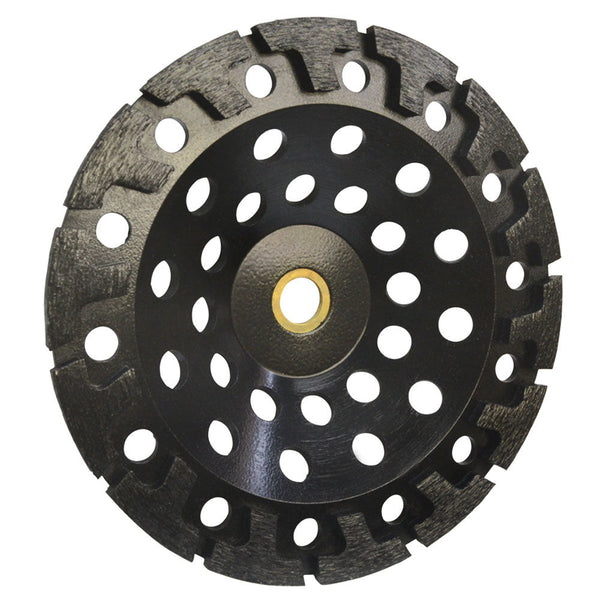 7'' Diamond T Segment Concrete Grinder Blade Grinding Cup Wheel 7/8'' - 5/8'' Arbor