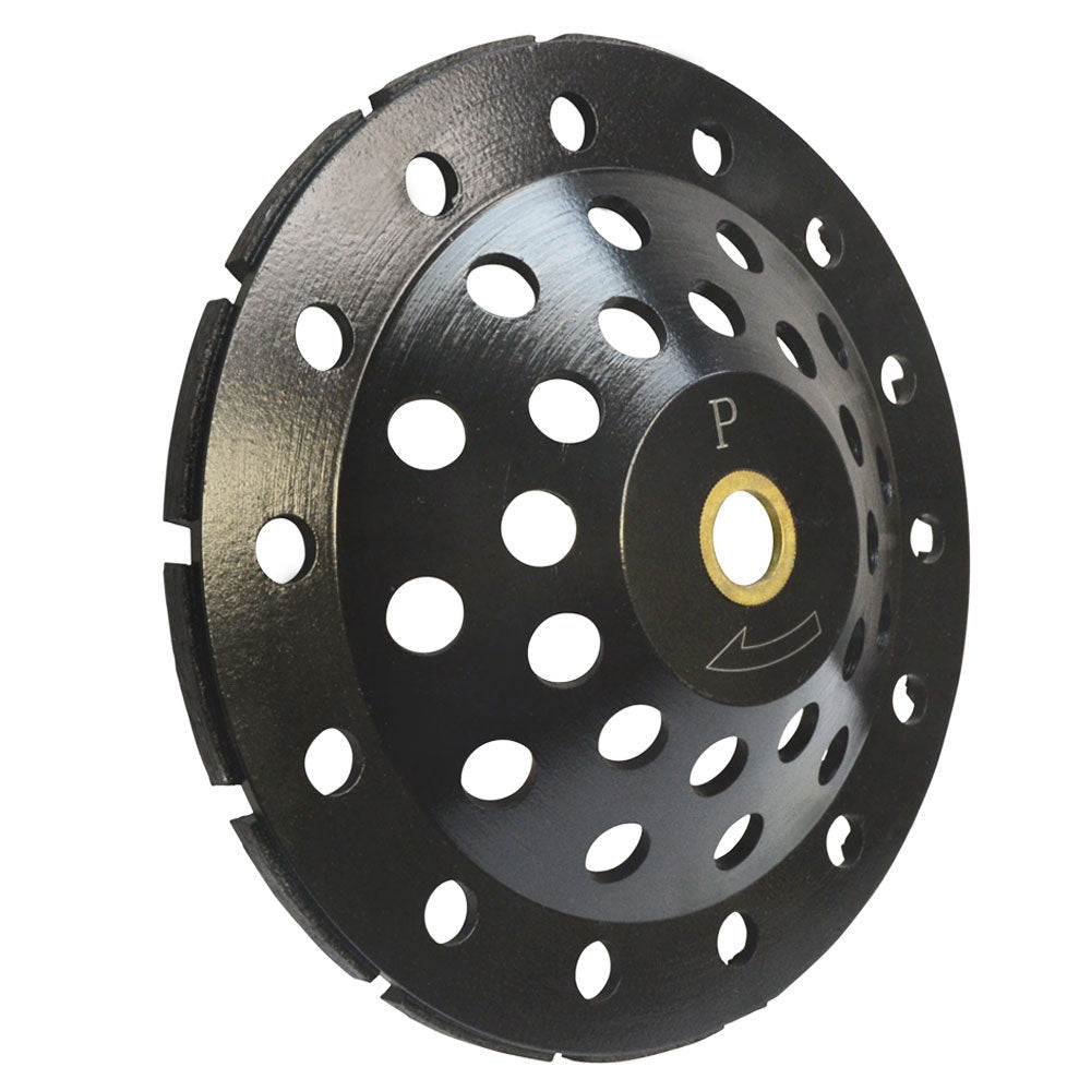 7'' Diamond T Segment Concrete Grinder Blade Grinding Cup Wheel 7/8'' - 5/8'' Arbor