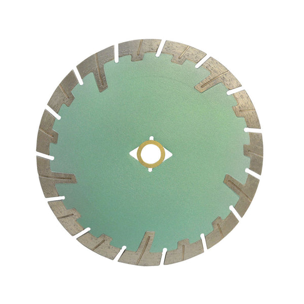 7'' x .090'' x 7/8'' - 5/8'' Turbo Segmented Wet and Dry Saw Blade 10mm Rim
