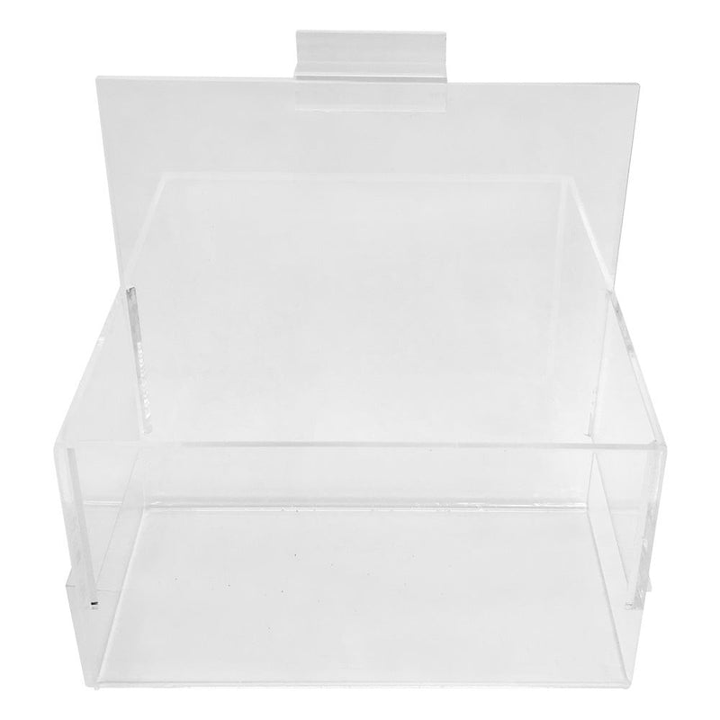 7'' x 4'' x 7'' Clear Acrylic Lucite Bin Holder Slatwall Display Rack Fixture