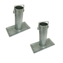 7-1-2'' Tall Jack Foot Stand Base Plate Lock Pin RV Trailer 2,000 Lbs Galvanized Foot Plate