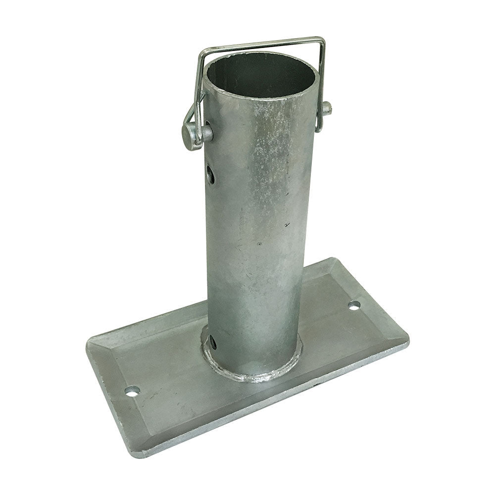 7-1-2'' Tall Jack Foot Stand Base Plate Lock Pin RV Trailer 2,000 Lbs Galvanized Foot Plate