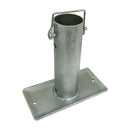 7-1-2'' Tall Jack Foot Stand Base Plate Lock Pin RV Trailer 2,000 Lbs Galvanized Foot Plate