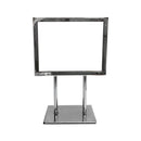 7-1/4'' x 5-3/4'' Counter Cardframe Display Clothes Rack Fixture Sign Holder Chrome Plated Steel