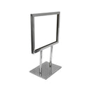 7-1/4'' x 5-3/4'' Counter Cardframe Display Clothes Rack Fixture Sign Holder Chrome Plated Steel