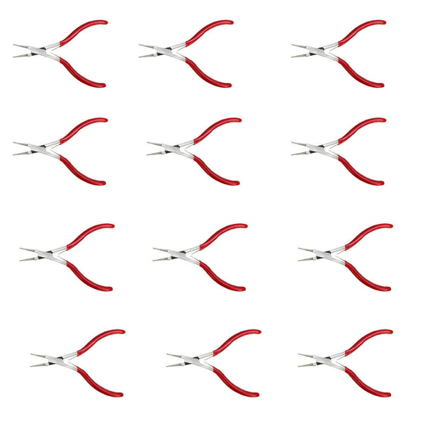 24 Pc Round Nose 5-1/2'' Double Spring Beading Plier Headpin Curling Bending