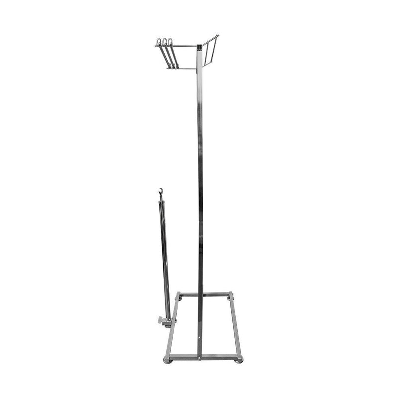74''H Chrome 3 Roll Bagging Unit Plastic Film Garment Bag Bagger Fixture Display