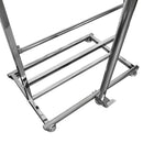 74''H Chrome 3 Roll Bagging Unit Plastic Film Garment Bag Bagger Fixture Display