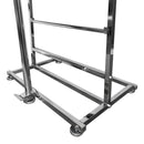 74''H Chrome 3 Roll Bagging Unit Plastic Film Garment Bag Bagger Fixture Display