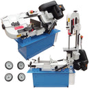 7x12 horizontal vertical metal cutting band saw with hydraulic down feed and stand