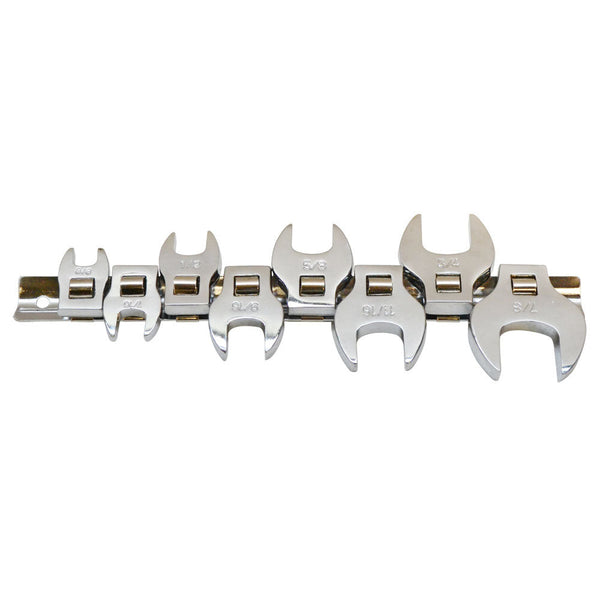 8 Pc 3/8" Drive SAE Crowfoot Wrench Set Tools 3/8" to 7/8'' Crows Foot