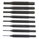 8 Pc Steel Drive Pin Punch Set 4'' Long Knurled Body Punches Tool Set