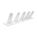 8" x 2" x 2-1/4" White Faux Leather Five Fingers Ring Display Jewelry Display Showcase