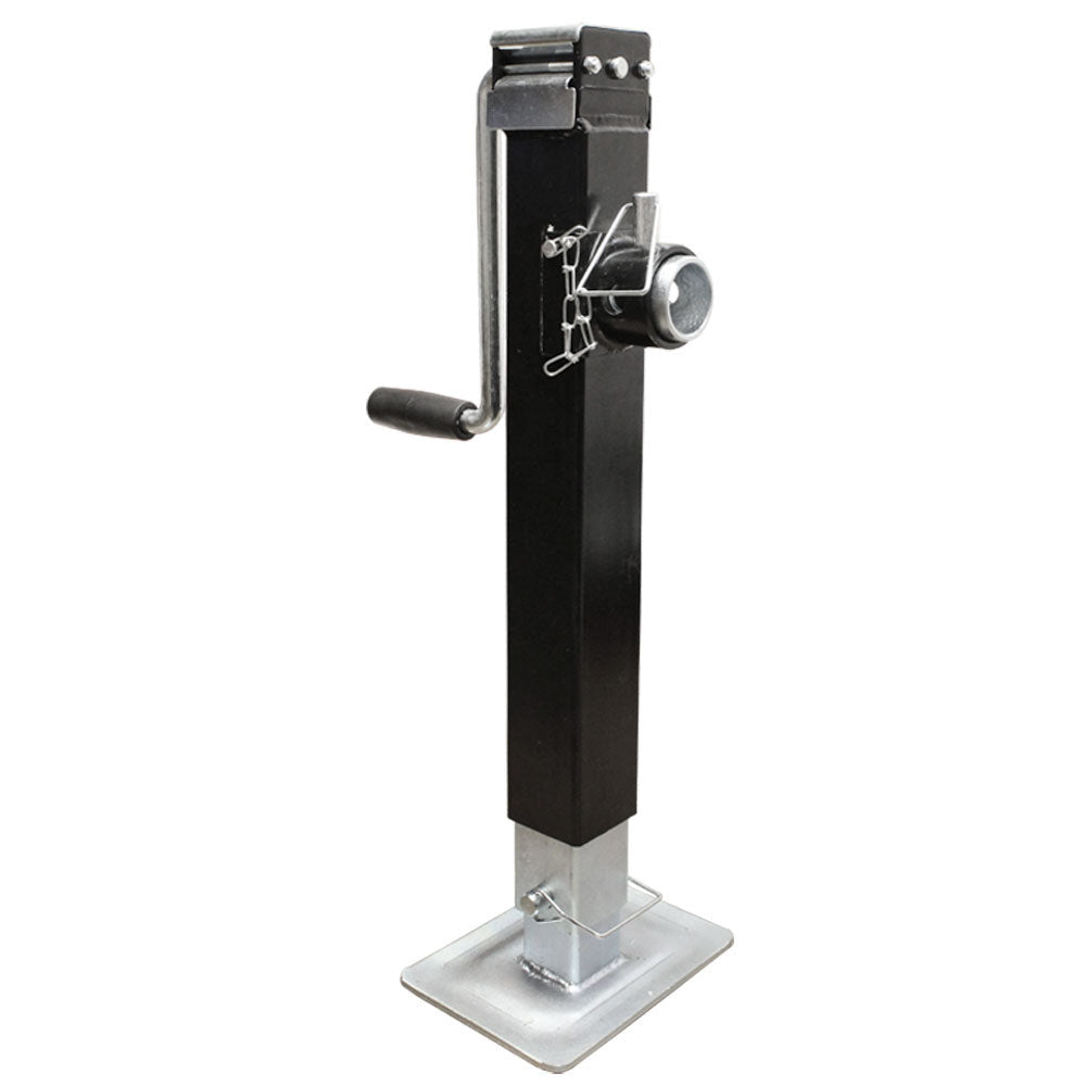 8,000 LB Weld On Drop Leg Pin Sidewinder Trailer Jack Adjustable Tube Hauler