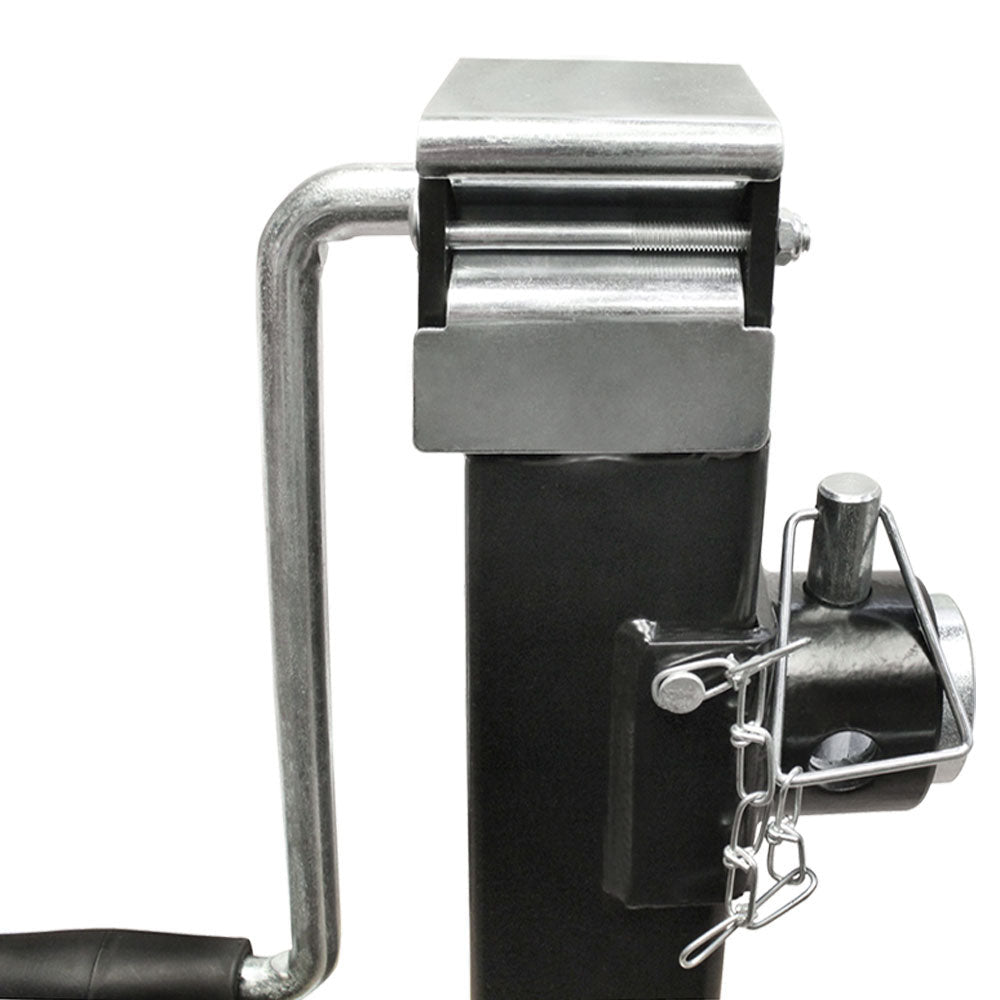 8,000 LB Weld On Drop Leg Pin Sidewinder Trailer Jack Adjustable Tube Hauler
