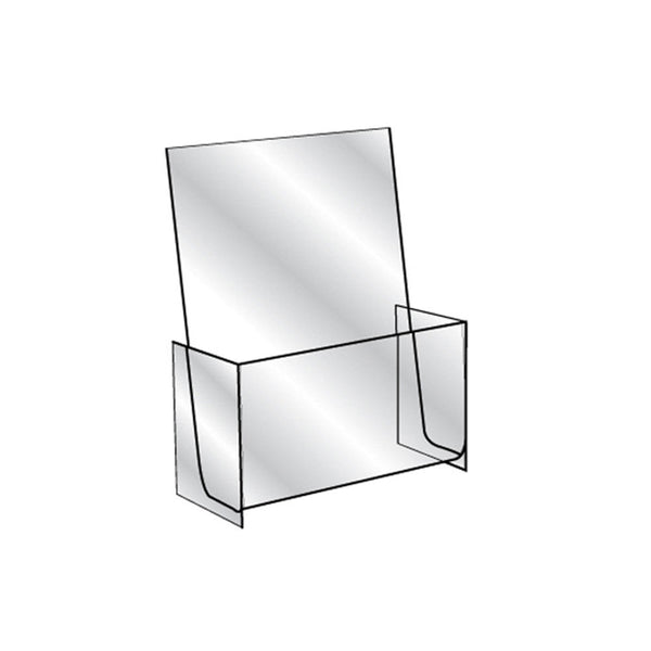 8-1/2'' x 11'' Lucite Brochure Holder Clear Acrylic Flyer Magazine Display Stand