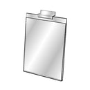 8-1/2'' x 11'' Slatwall Acrylic Sign Holder Lucite Frame Vertical Wall Mount