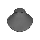 8-1/2''L x 7''W Slate Gray Leatherette Necklace Pendant Chain Link Jewelry Display Holder