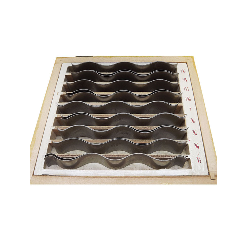 Machinist Parallel Set 9-Piece Wavy Parallel Set - Hardened Steel, .0002