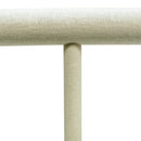 9" x 7" Beige Linen Wrapped Oval Double Round T-Bar Jewelry Display Watches Necklaces Bracelets Holder