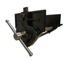 Front view of woodworking vise mechanism for mounting under a workbench